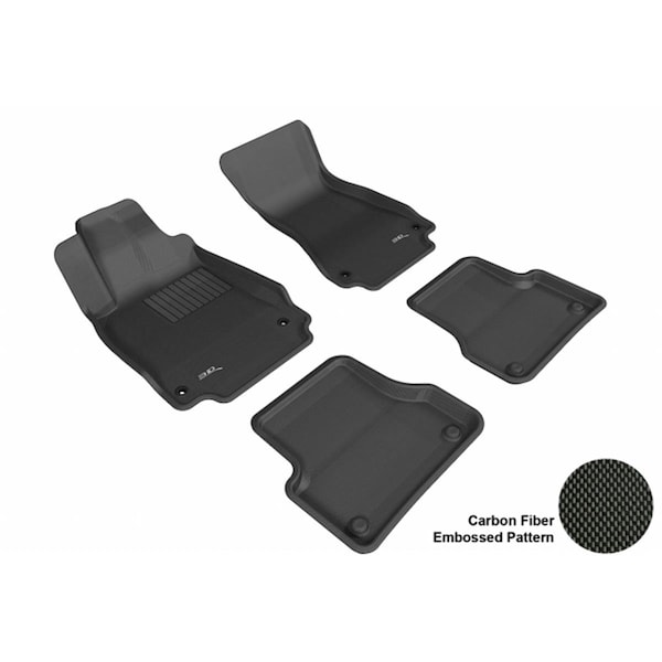 3D Maxpider AUDI A7 2012-2014 KAGU BLACK R1 R2 Floor Mat L1AD02301509 - main
